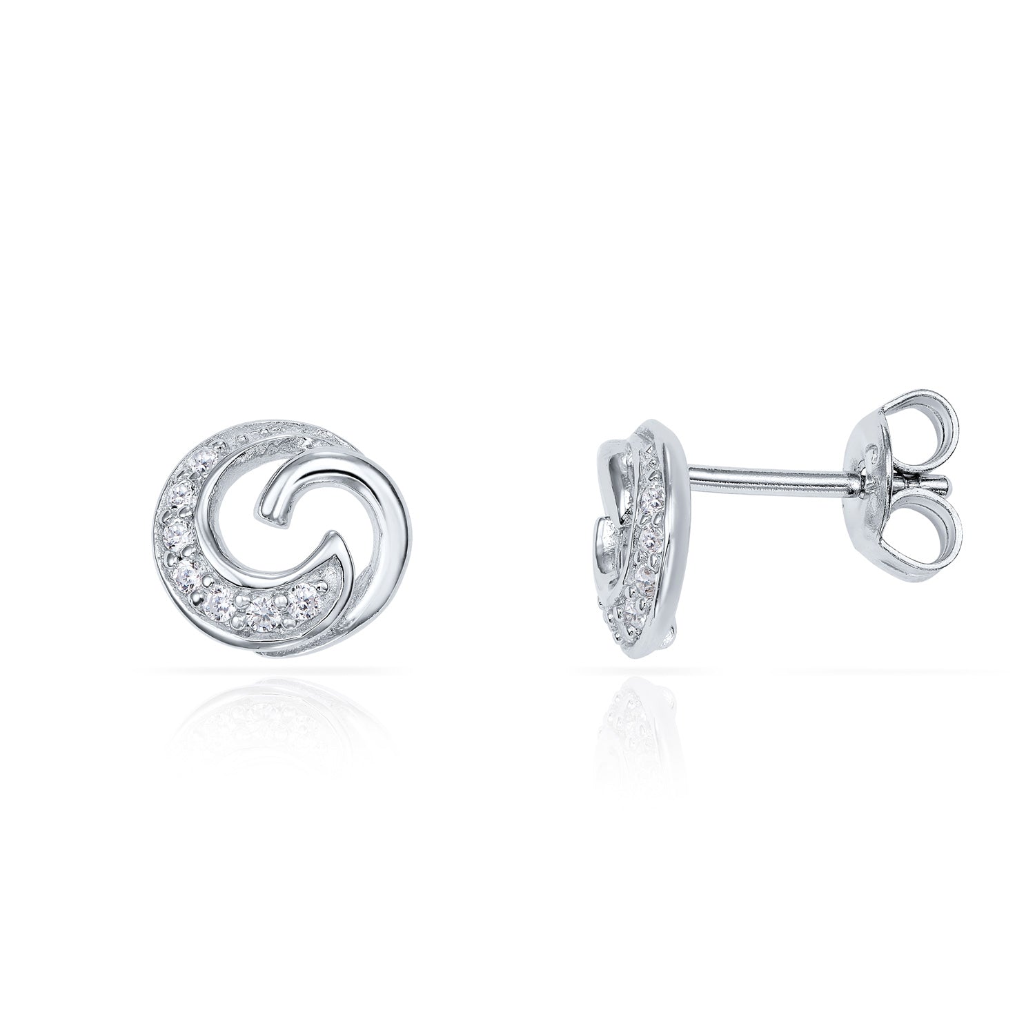 Ohrstecker „Arctic Orbit“ – aus rhodiniertem 925er Silber