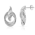 Ohrstecker „Arctic Orbital“ – Dreifach-Reif aus rhodiniertem 925er Sterling Silber