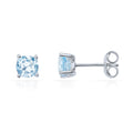 Ohrstecker „Arctic Sky“ – Echter Sky Blue Topas in rhodiniertem 925er Silber