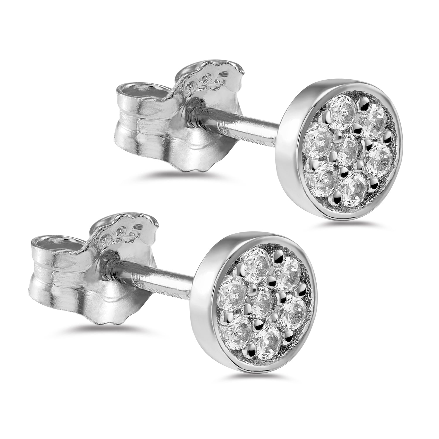 Ohrstecker „Arctic Sparkle“ – aus rhodiniertem 925er Silber