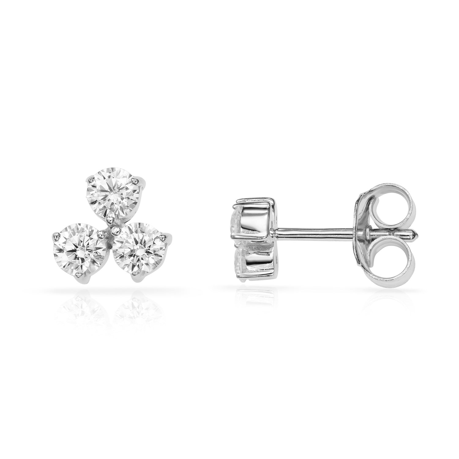 Ohrstecker „Arctic Trinity“ – aus rhodiniertem 925er Sterling Silber