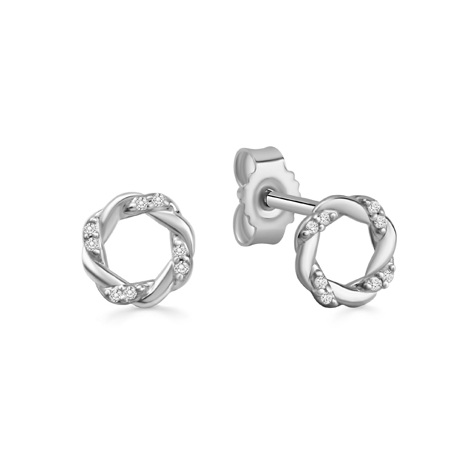 Ohrstecker „Arctic Twisted“ – aus rhodiniertem 925er Sterling Silber
