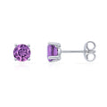 Ohrstecker „Arctic Violet“ – Echter Amethyst  in rhodiniertem 925er Sterling Silber