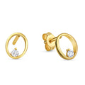 Ohrstecker „Aura Solitär“ – 8Kt Gold