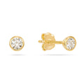 Ohrstecker „Bezel Solitaire“ – 8Kt Gold