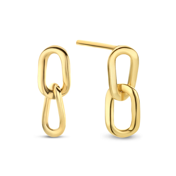 Ohrstecker „Bold Duo Link“ – 14Kt Gold