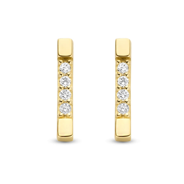 Ohrstecker „Brilliant Pillar“ – 14Kt Gold