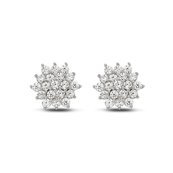 Ohrstecker „Crystal Blossom“ – 14Kt Weißgold