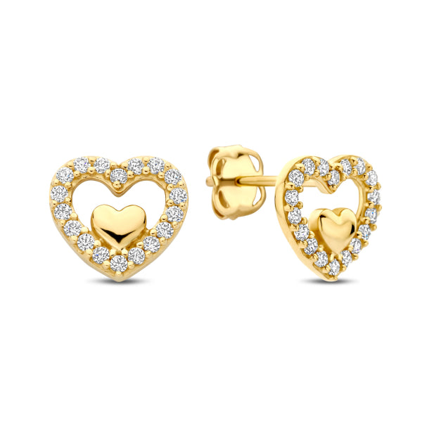 Ohrstecker „Double Soul“ – 14Kt Gelbgold
