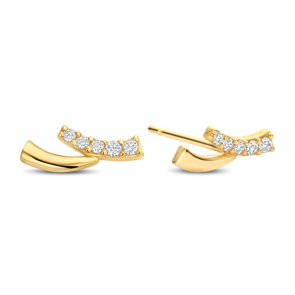 Ohrstecker „Dynamic Glow“ – 14Kt Gelbgold