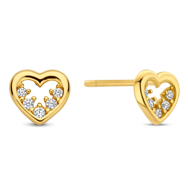 Ohrstecker „Glistening Love“ – 14Kt Gold