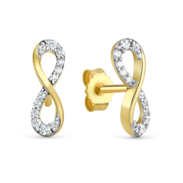 Ohrstecker „Infinity Bond“ – 8Kt Gold