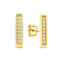 Ohrstecker „Linear Brilliance“ – 14Kt Gold