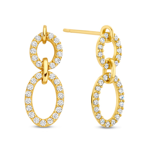 Ohrstecker „Linked Radiance“ – 14Kt Gold