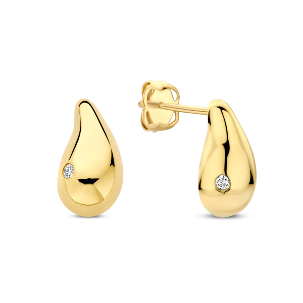 Ohrstecker „Liquid Sparkle“ – 14Kt Gold