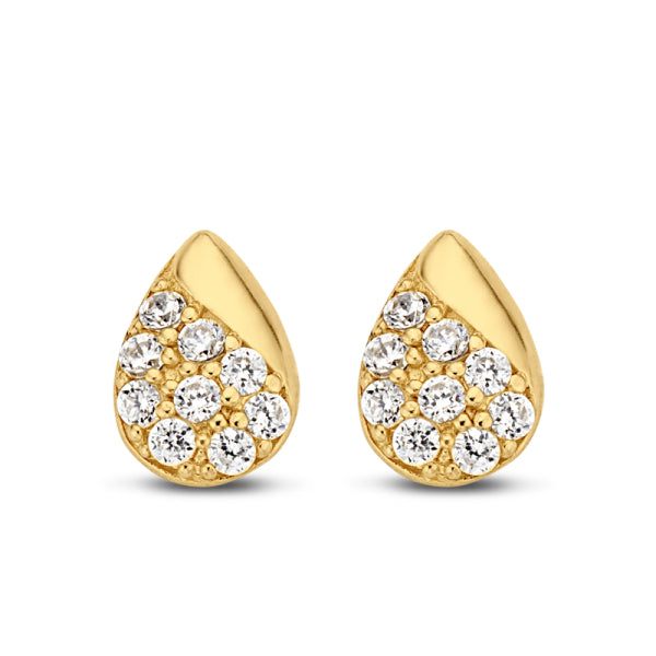 Ohrstecker „Liquid Sparkle“ – 14Kt Gold