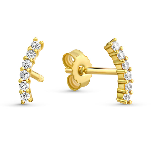 Ohrstecker „Luminous Curve“ – 8Kt Gold