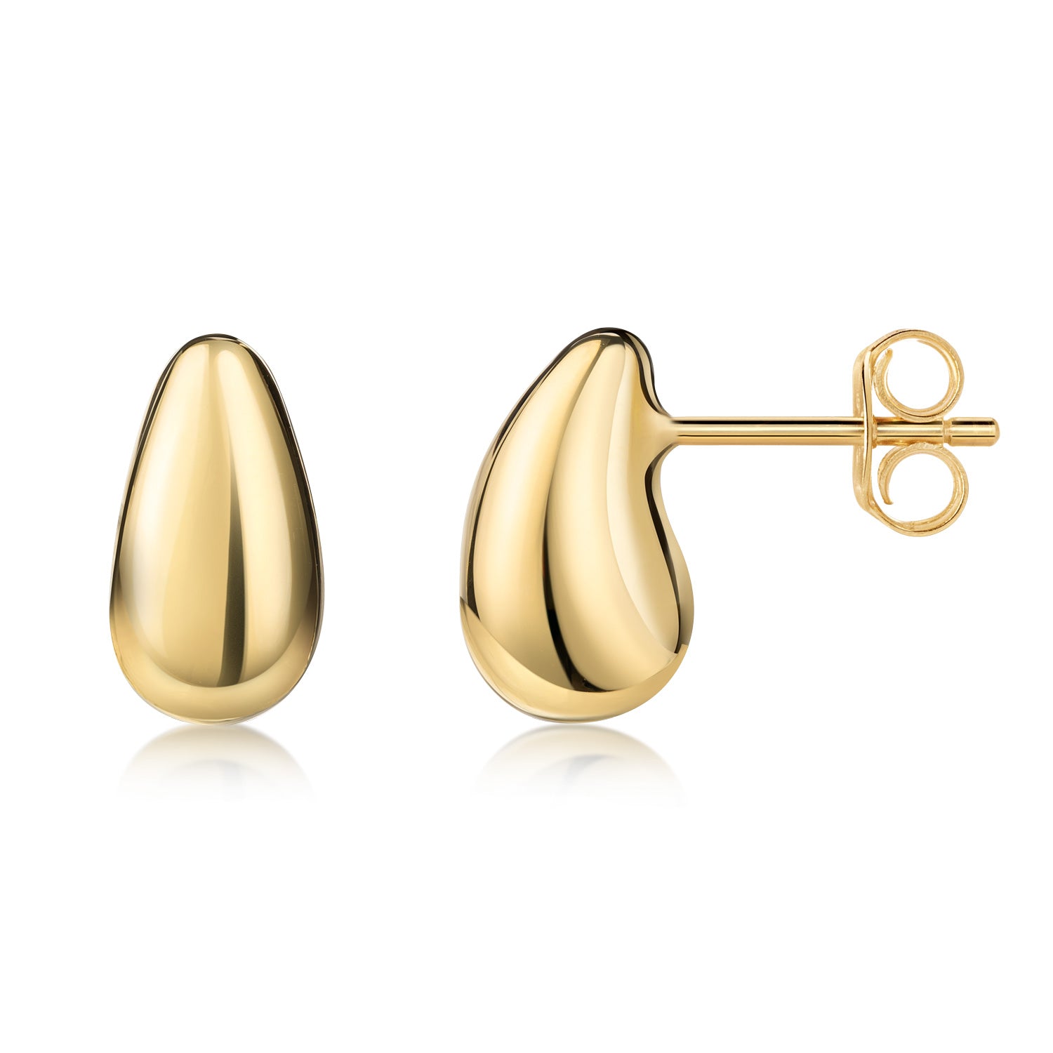 Ohrstecker „Lunar Drop“ – Hochglanzpoliertes 925er Sterling Silber, vergoldet