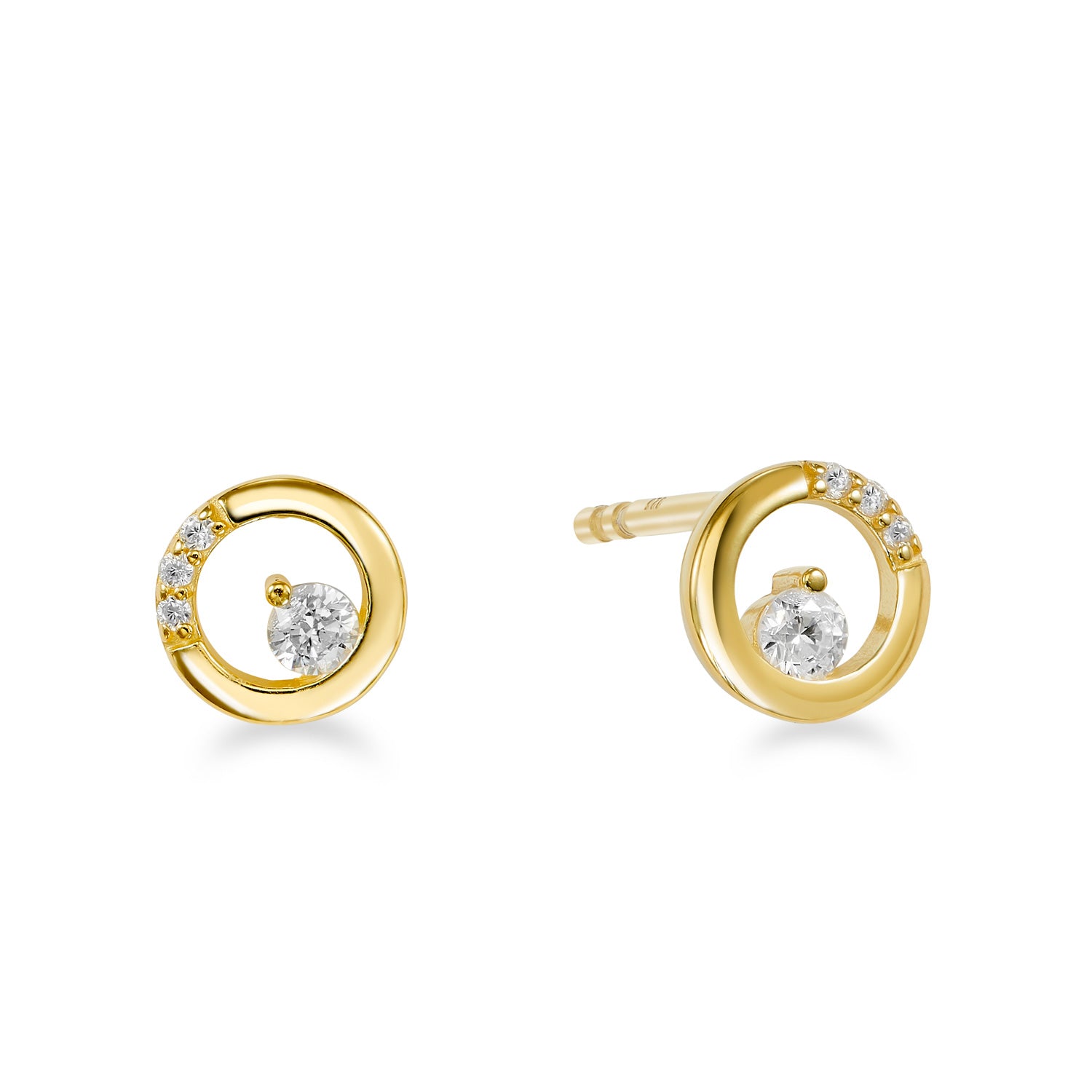 Ohrstecker „Lunar Orbital“ – aus vergoldetem 925er Sterling Silber