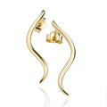 Ohrstecker „Lunar Sinuous“ – vergoldetes 925er Sterling Silber