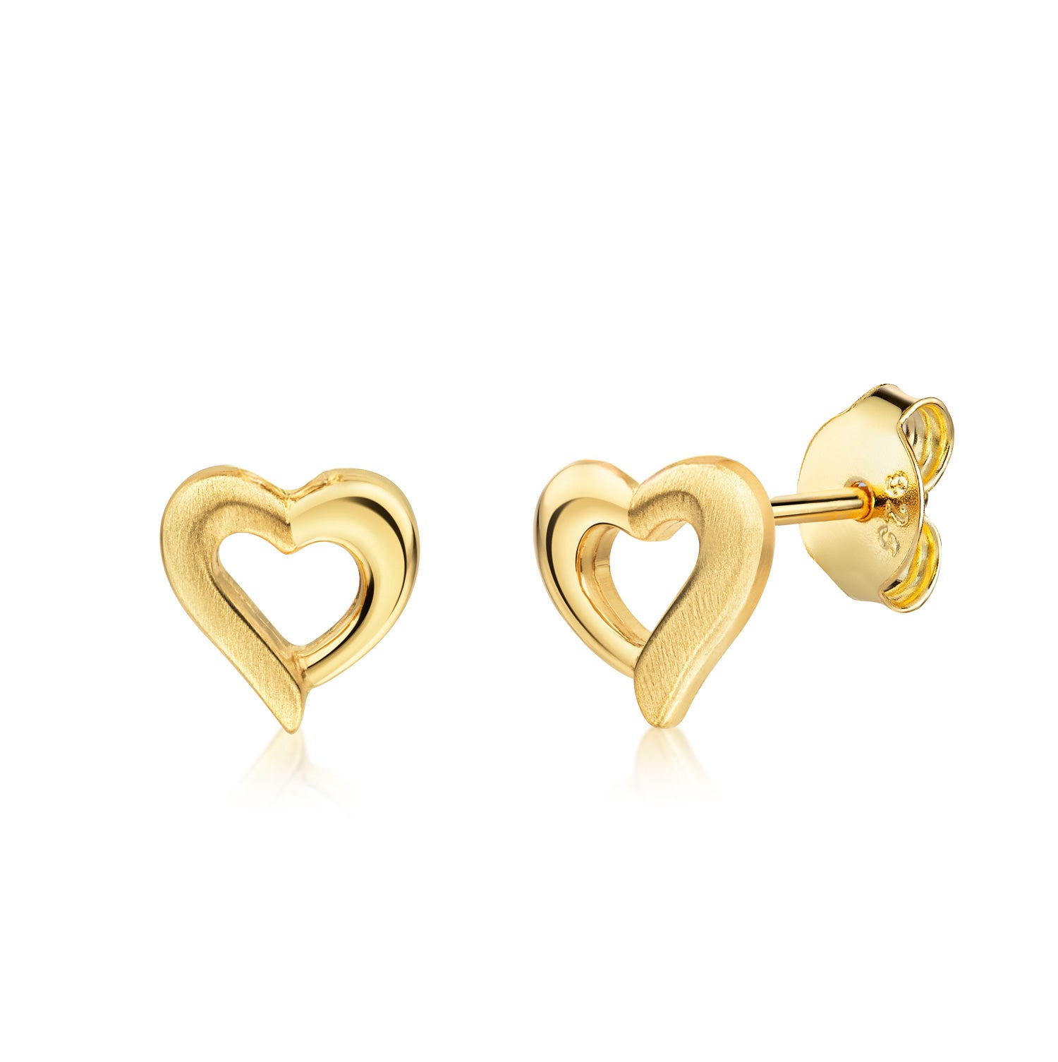 Ohrstecker „Lunar Tender Heart“ – aus vergoldetem 925er Sterling Silber