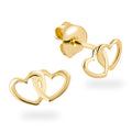 Ohrstecker „Lunar Twin Heart“ – aus vergoldetem 925er Sterling Silber
