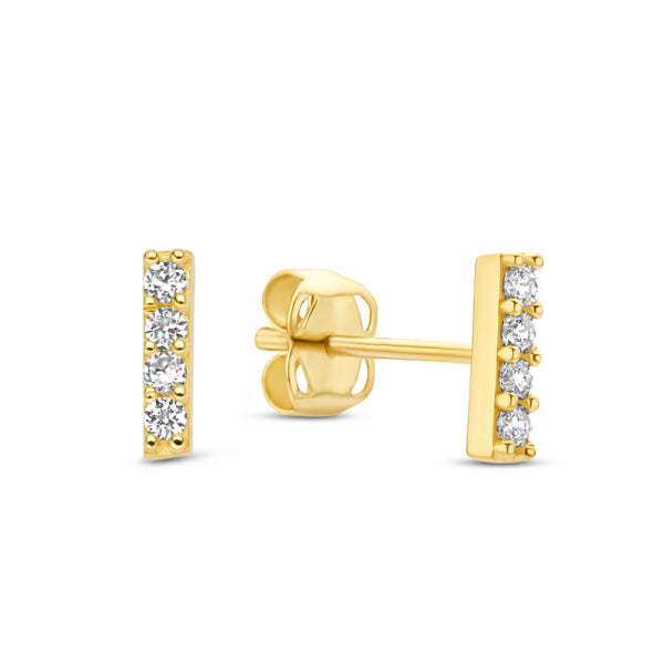 Ohrstecker „Modern Bar“ – 14Kt Gold