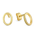 Ohrstecker „Modern Ellipse“ – 333er Gelbgold