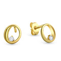 Ohrstecker „Organic Halo“ – 333er Gelbgold
