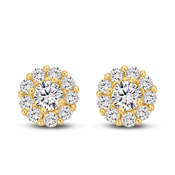 Ohrstecker „Petite Halo“ – 14Kt Gold
