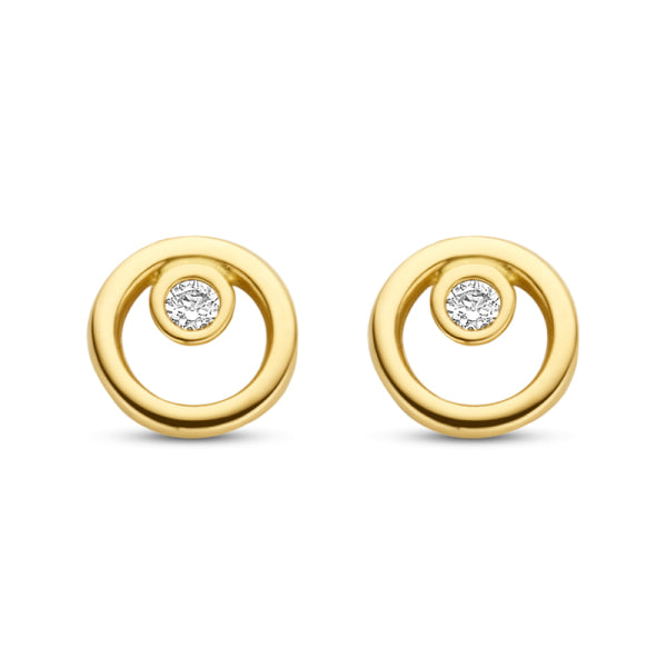 Ohrstecker „Pure Circle“ – 14Kt Gold