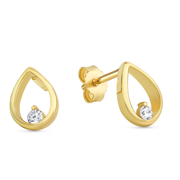 Ohrstecker „Pure Drop“ – 333er Gelbgold