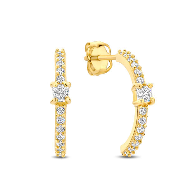 Ohrstecker „Royal Curve“ – 14Kt Gelbgold