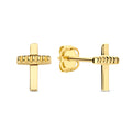 Ohrstecker „Sacred Texture“ – 14Kt Gelbgold