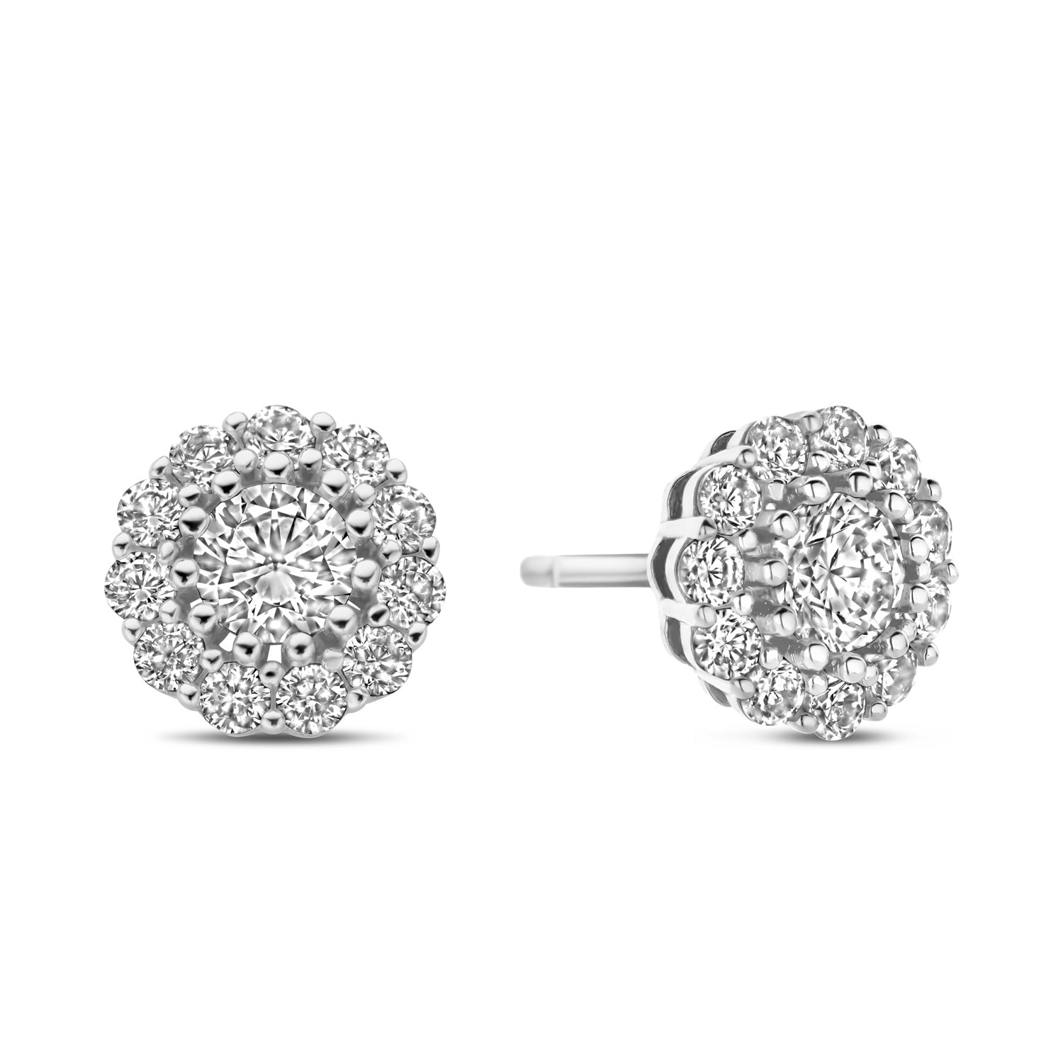 Ohrstecker „Stellar Bloom“ – aus rhodiniertem 925er Sterling Silber
