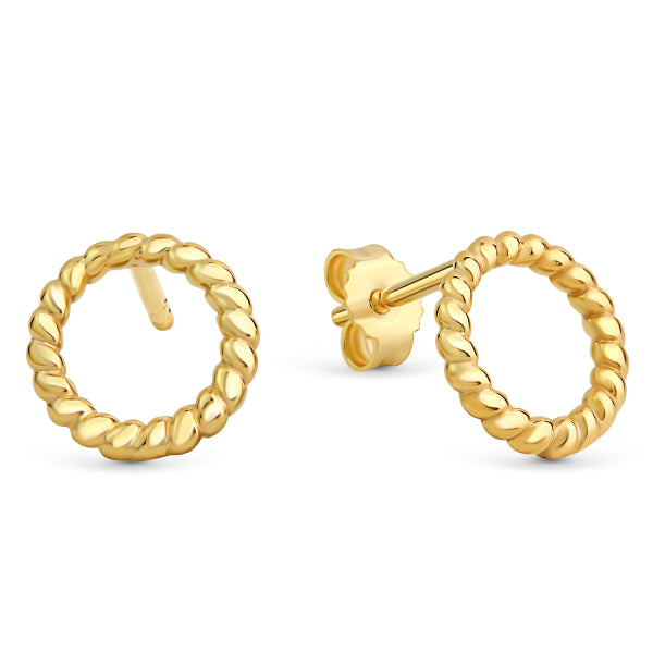 Ohrstecker „Twisted Harmony“ – 8Kt Gold