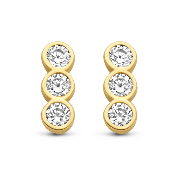 Ohrstecker „Vertical Triad“ – 14Kt Gold