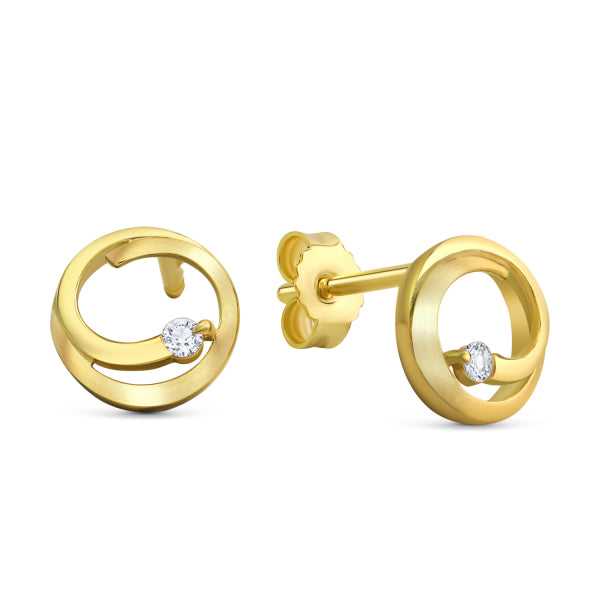 Ohrstecker „Zenith Swirl“ – 8Kt Gold