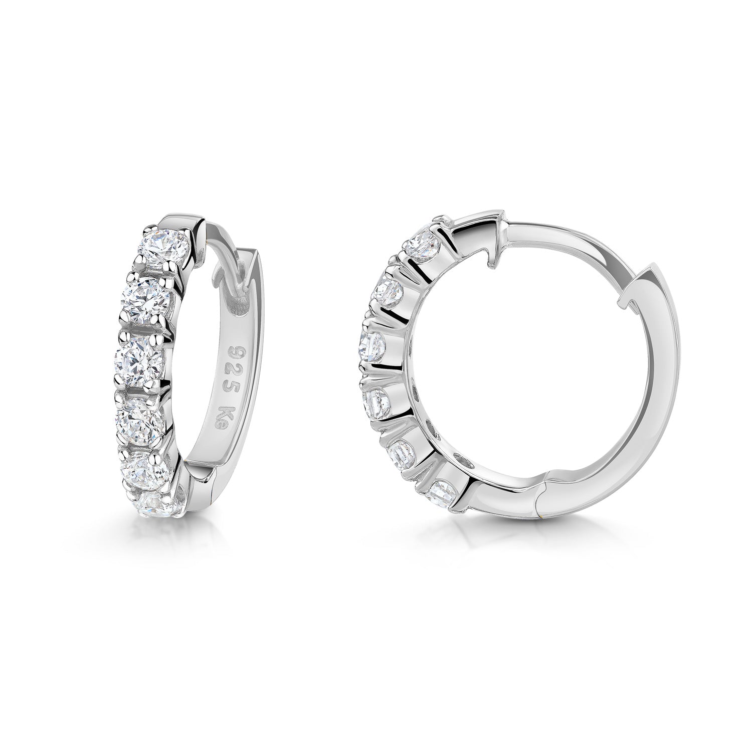 Klappcreolen „Arctic Orbit“ – aus rhodiniertem 925er Sterling Silber
