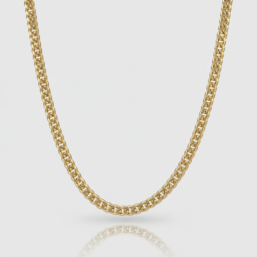 Flache Panzerkette 1,7 mm – 333er Gelbgold