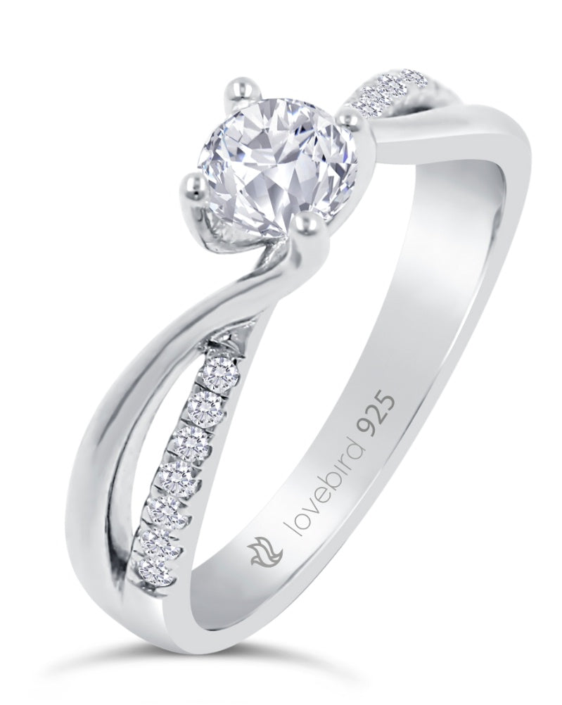 Ring „Centum Helix“ – aus rhodiniertem 925er Sterling Silber