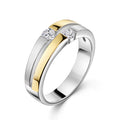 Ring „Contrast Fusion“ – aus 925er Silber, teilvergoldet