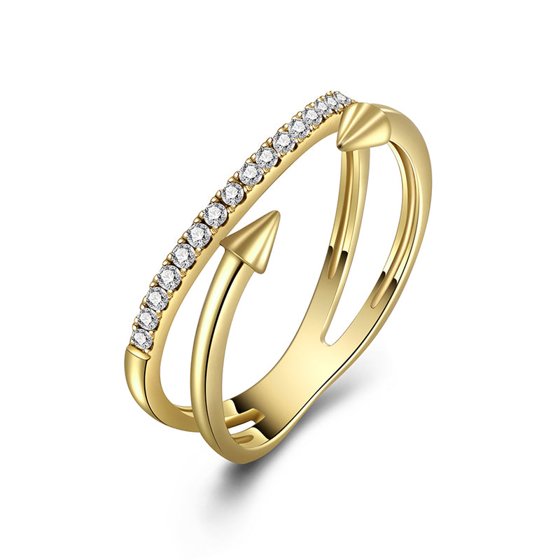 Ring „Edge & Elegance“ – aus 18k vergoldetem 925er Silber