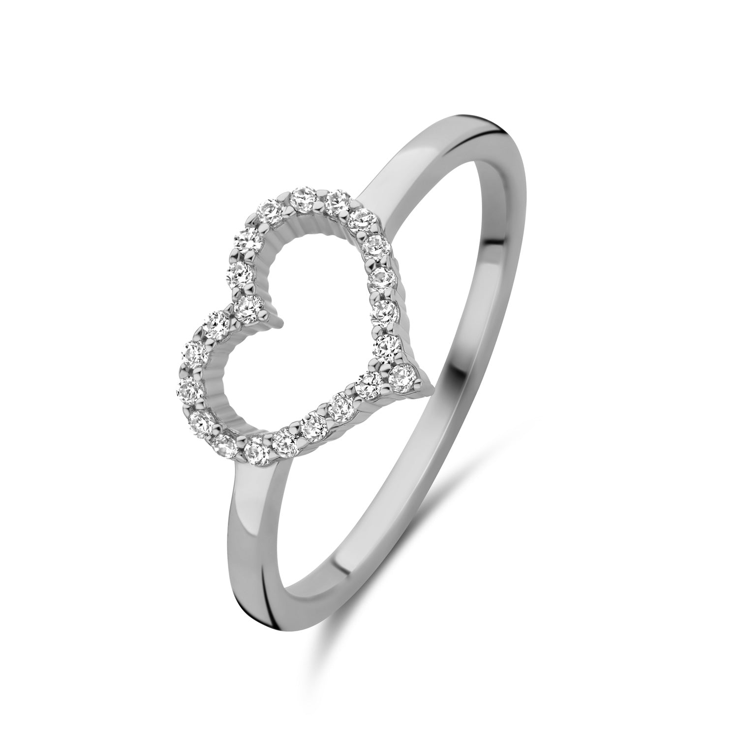 Ring „Eternal Heart Pure“ – aus rhodiniertem 925er Sterling Silber