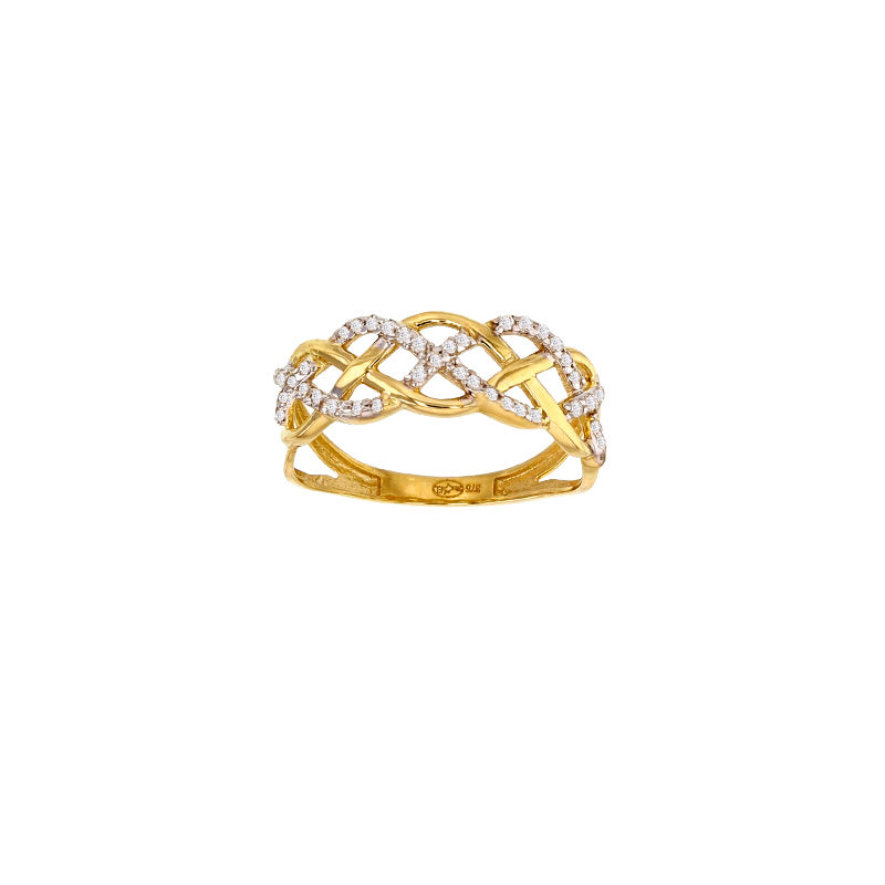 Ring „Eternal Twist“ – 375er Gelb- & Weißgold