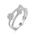 Ring „Floral Orbit Duo“ – aus 925er Sterling Silber