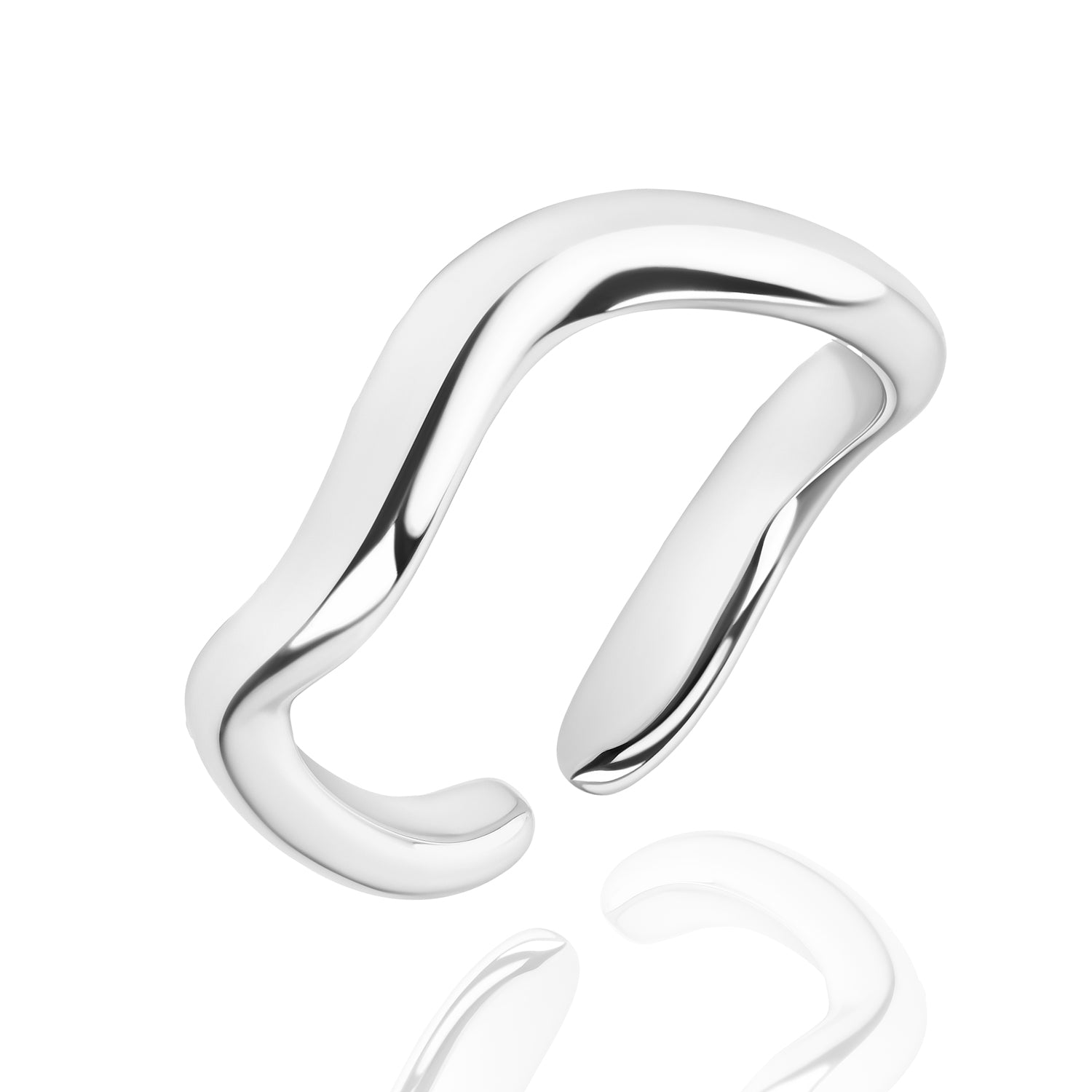 Ring „Fluid Wave Pure“ – aus 925er Sterling Silber