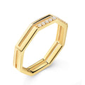 Ring „Geometric Edge“ – aus 925er Sterling Silber, 18k vergoldet