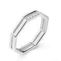 Ring „Geometric Edge“ – aus rhodiniertem 925er Sterling Silber