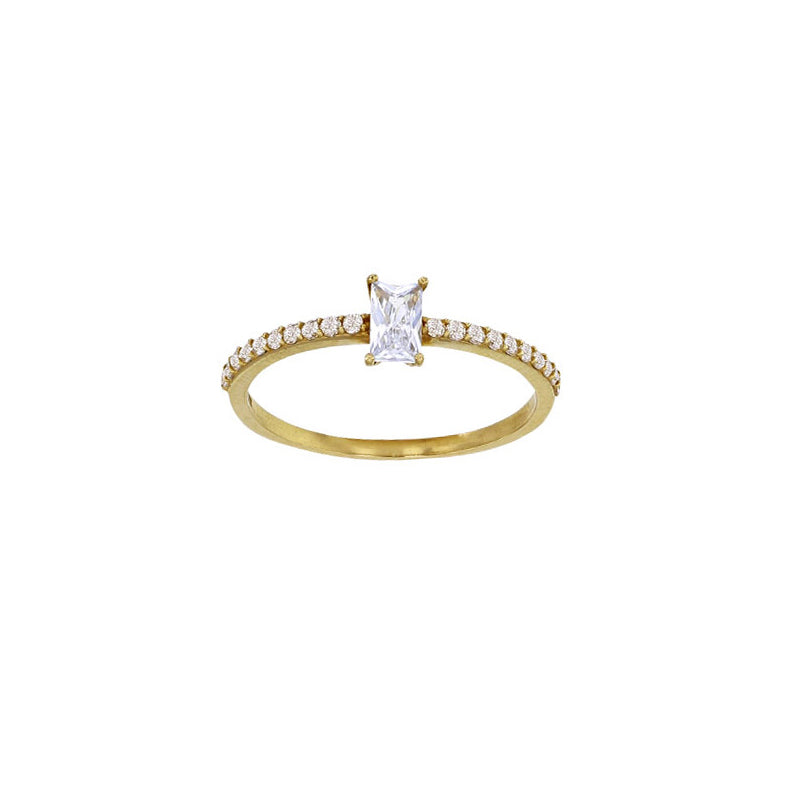 Ring „Geometric Glow“ – 375er Gelbgold